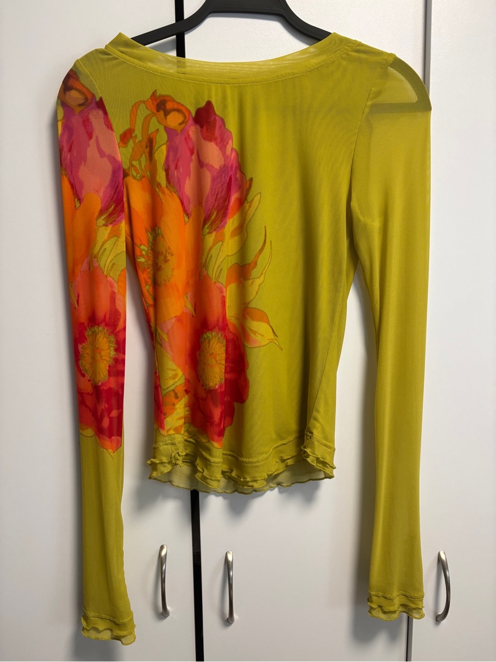 Lilly Printed Boat Neck Long Sleeve Top, Citron Combo medium - Picture 5 of 8